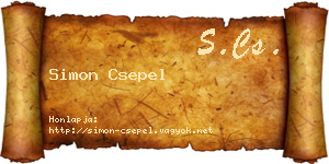 Simon Csepel névjegykártya