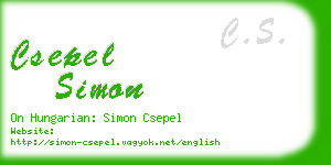 csepel simon business card